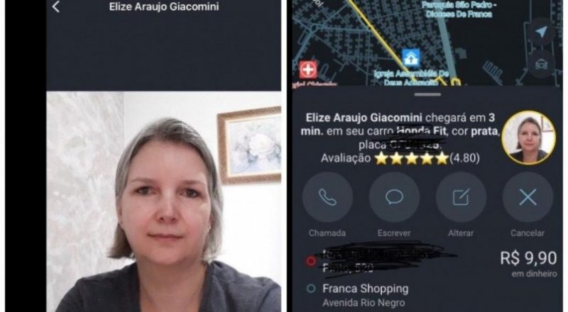 Elize Matsunaga agora é motorista por aplicativos e dirige em Franca