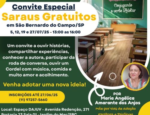 SARAU EM SÃO BERNARDO DO CAMPO ENTRADA GRATUITA
