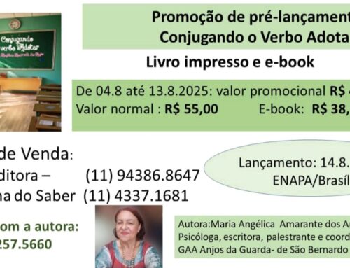 PRÉ-LANÇAMENTO DO LIVRO CONJUGANDO O VERBO ADOTAR