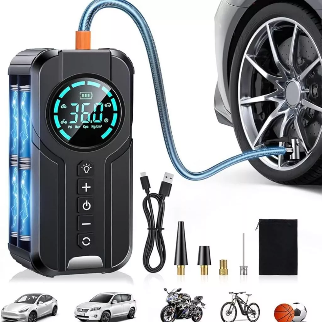 O Compressor Portátil XHL_E é a solução definitiva que combina potência, tecnologia e multifuncionalidade em um design compacto que cabe no seu porta-luvas.