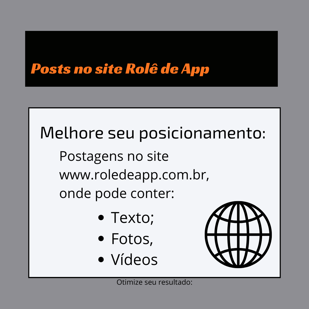 Serviços Rolê de App-Posts no site Rolê de App