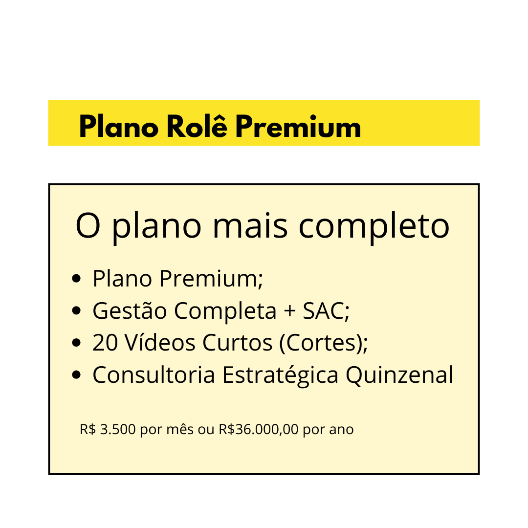 Plano Rolê Premium