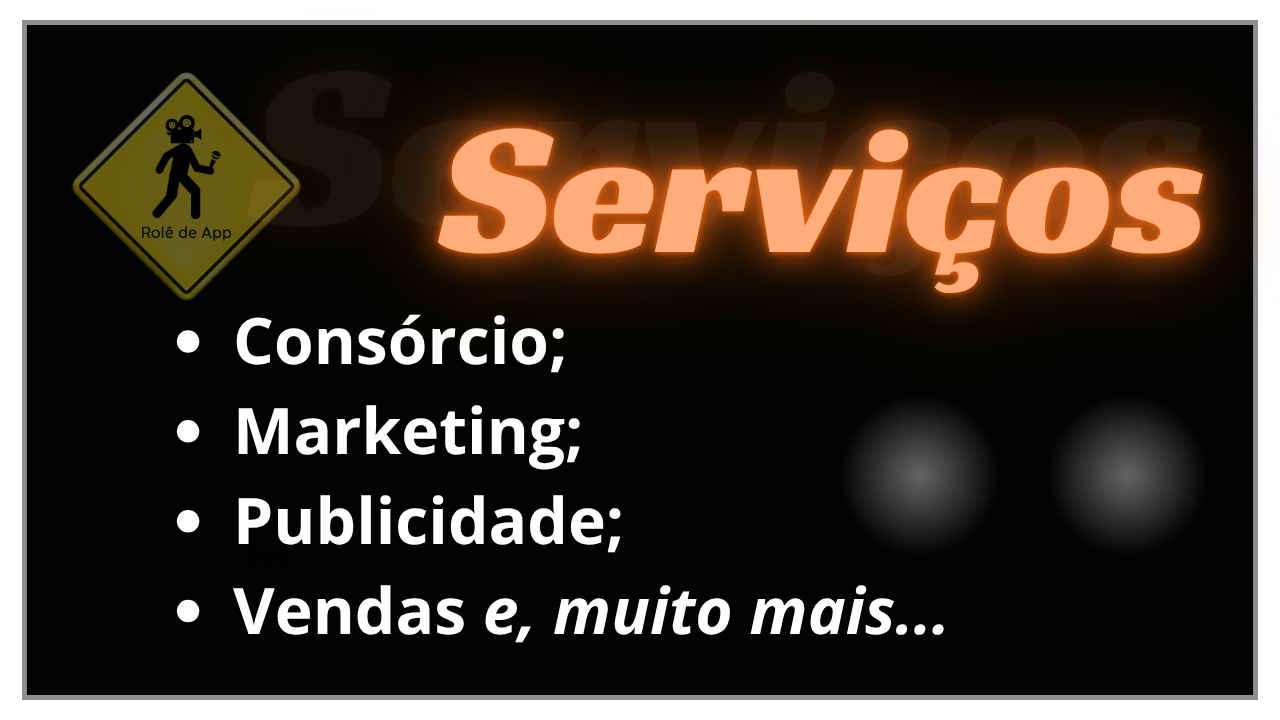 Slide para O Blog Rolê de App Serviços